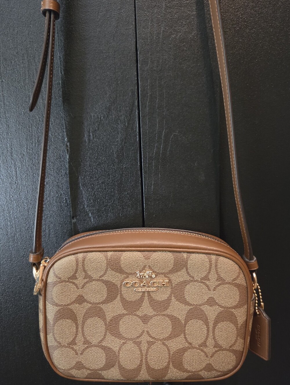 Coach Mini Jamie Camera Bag in signature canvas